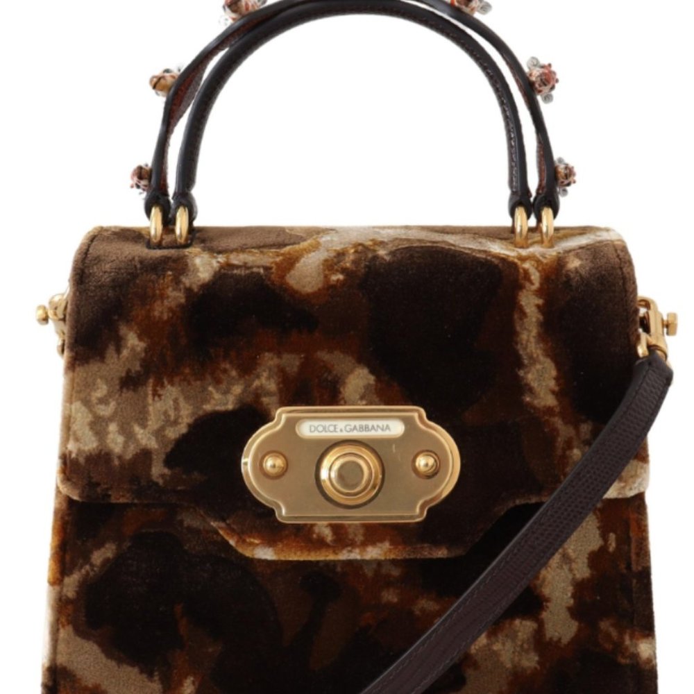 DOLCE & GABBANA Brown Giraffe Crossbody Purse Borse WELCOME Purse
